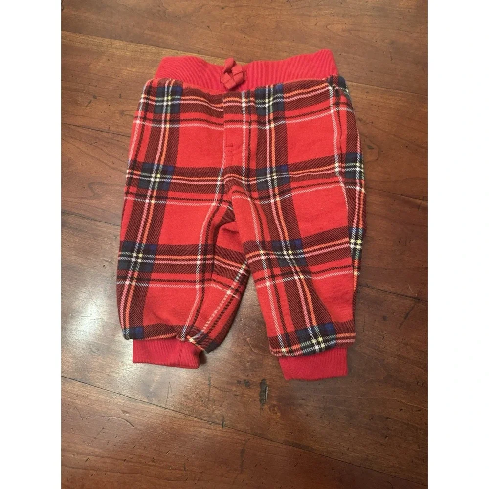 Ralph Lauren 6M Red Plaid Holiday‎ Christmas Sweat Pants